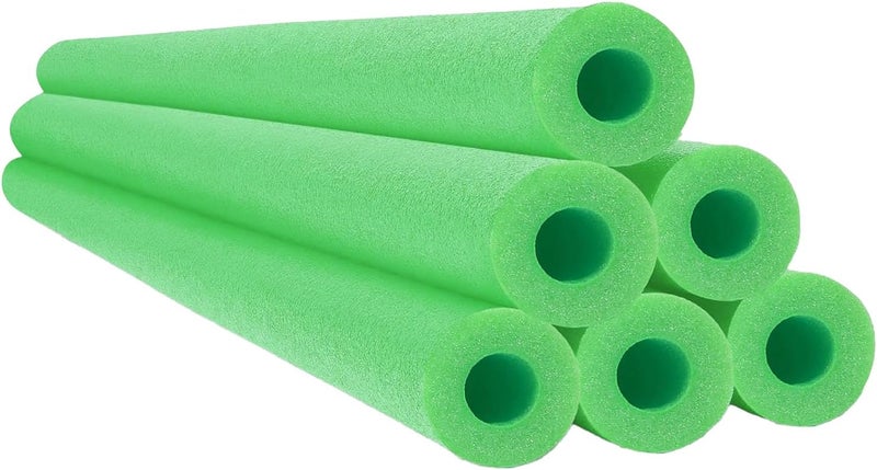 Chochkees Green Pool Noodles Swimming Hollow Core Foam Tube, Floating Thick Noodles for Floating, Pool Accessories, 52" - Image 1